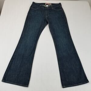 GAP Jeans Womens 10R Blue Curvy Flare Bootcut Stretch Denim Mid Rise 32x33